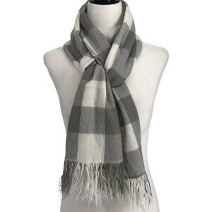 Old Navy Grey & White Checkered Scarf OS